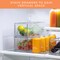 Sorbus 2 Pack Narrow Fridge Drawers - Clear Stackable Pull Out Refrigerator Organizer Bins